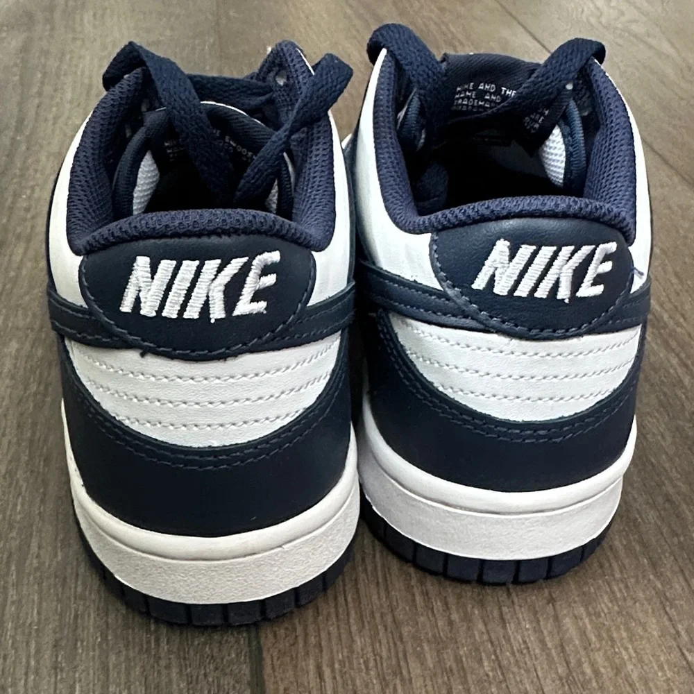 Nike Dunk Low Kids Navy and White Sneakers 6Y - Picture 5 of 5